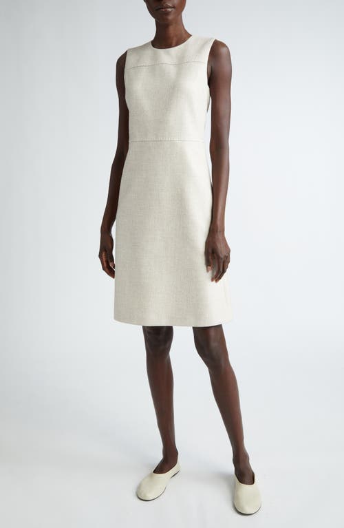 Shop Lafayette 148 New York Sleeveless Cotton Blend Shift Dress In Cloud Multi