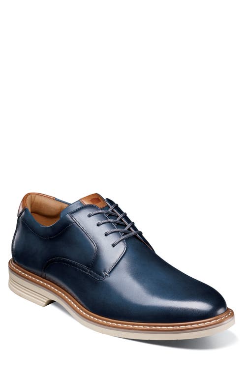 Shop Florsheim Norwalk Plain Toe Derby In Navy