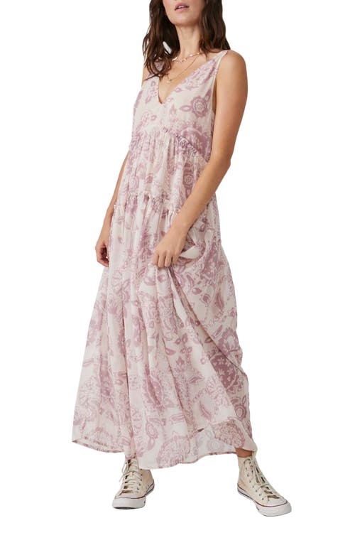Free People Julianna Floral Print Maxi Dress in Ivory Combo