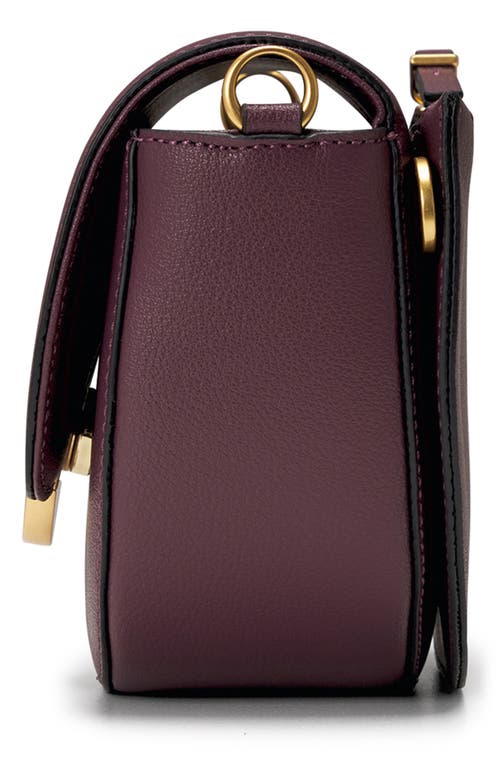 Shop Oryany Lottie Leather Crossbody Saddle Bag In Eggplant