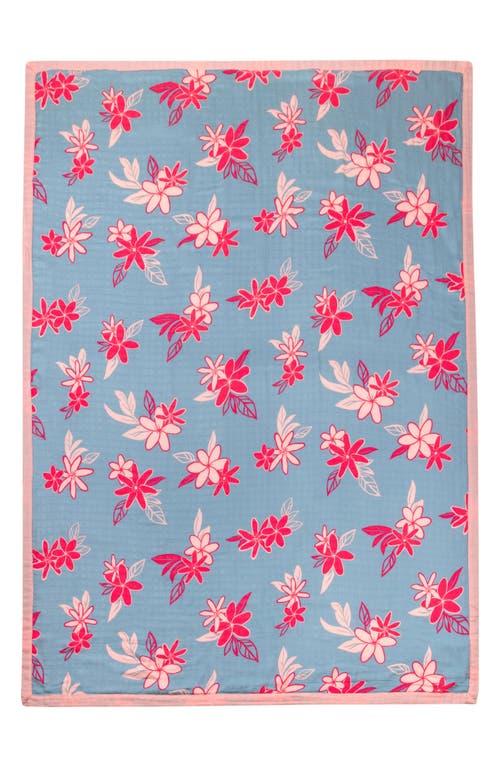 Coco Moon Tiare Breeze Throw Blanket in Pink/Blue 