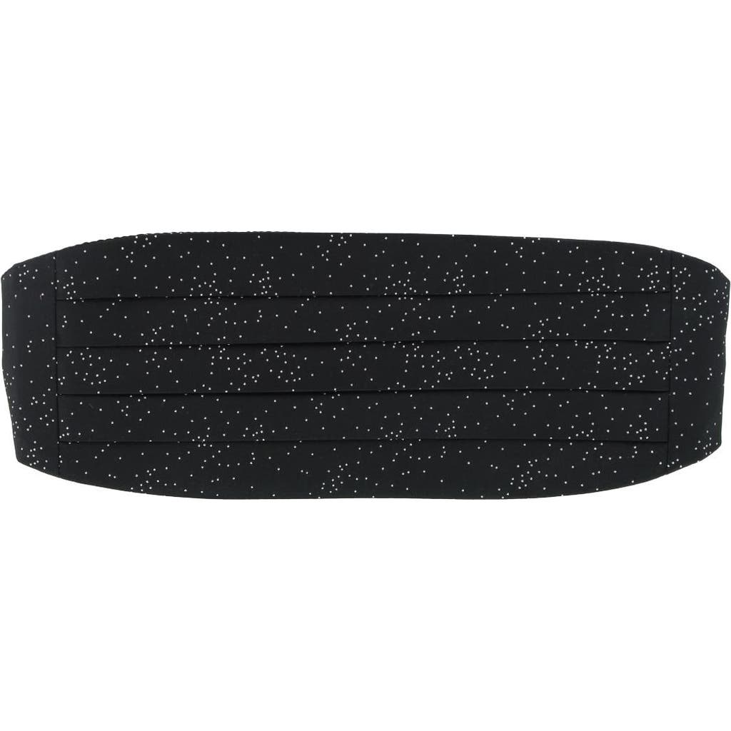 Trafalgar Mystere Metallic Star Light Cummerbund In Black