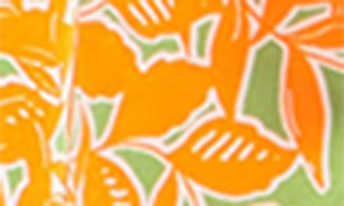 Shop Collective Concepts Satin Sleeveless Maxi Dress In Orange/green