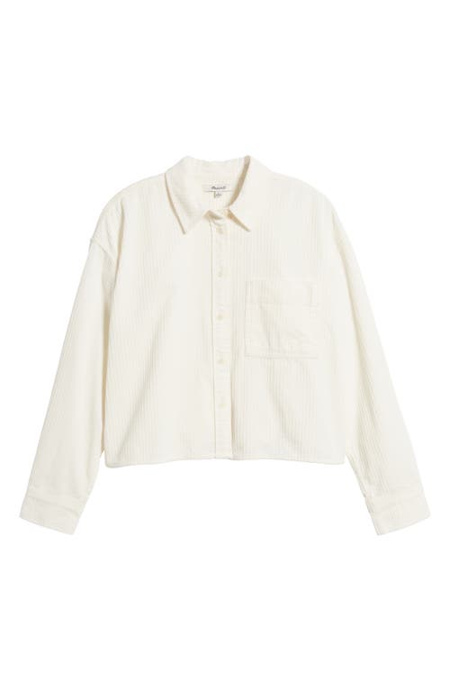 Shop Madewell Variegated Corduroy Button-up Shirt In Lighthouse