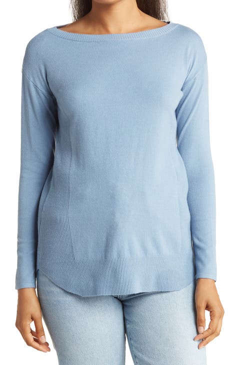 Shirt Tail Hem Tunic Sweater