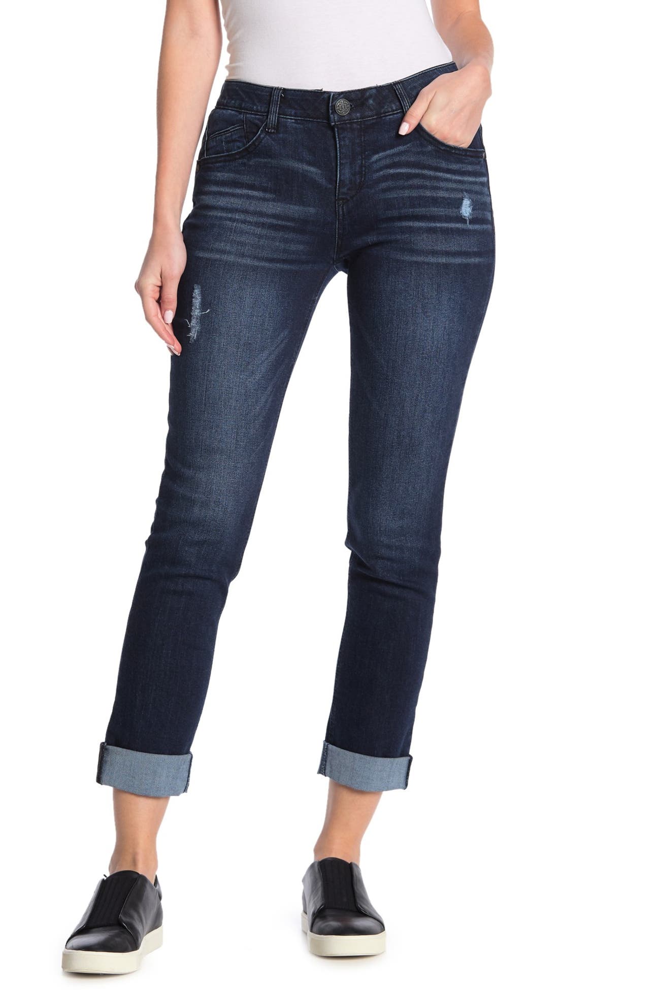 Democracy Cuffed High Waisted Skinny Jeans Nordstrom Rack