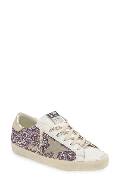 Golden Goose Super-star Low Top Sneaker In Lilac/multi