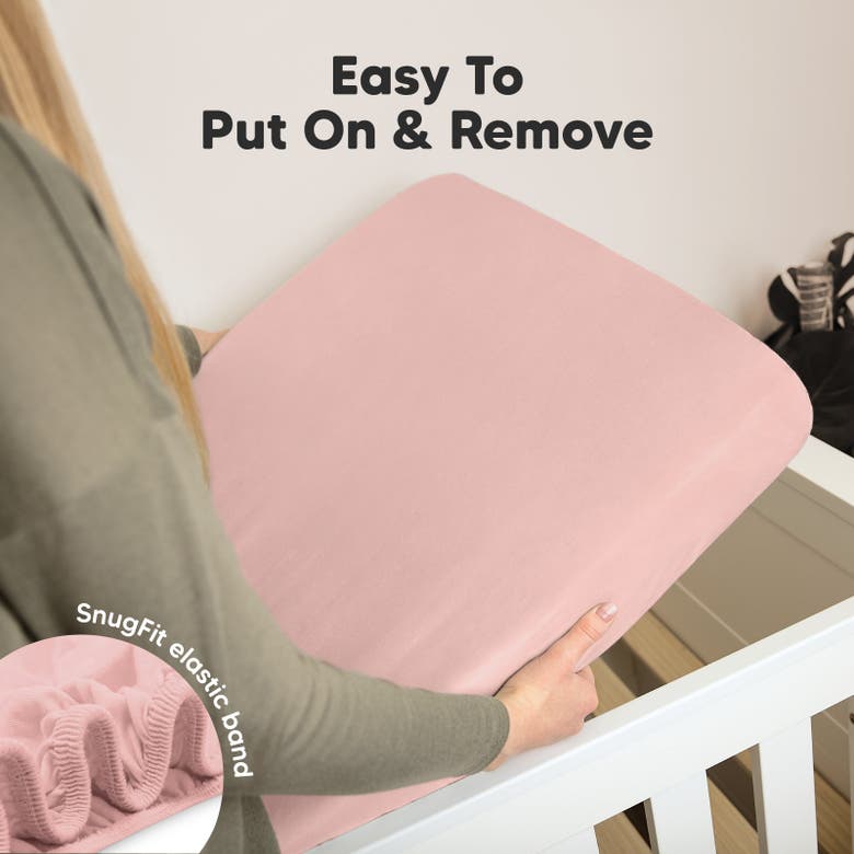 Keababies Soothe Fitted Crib Sheet In Rose
