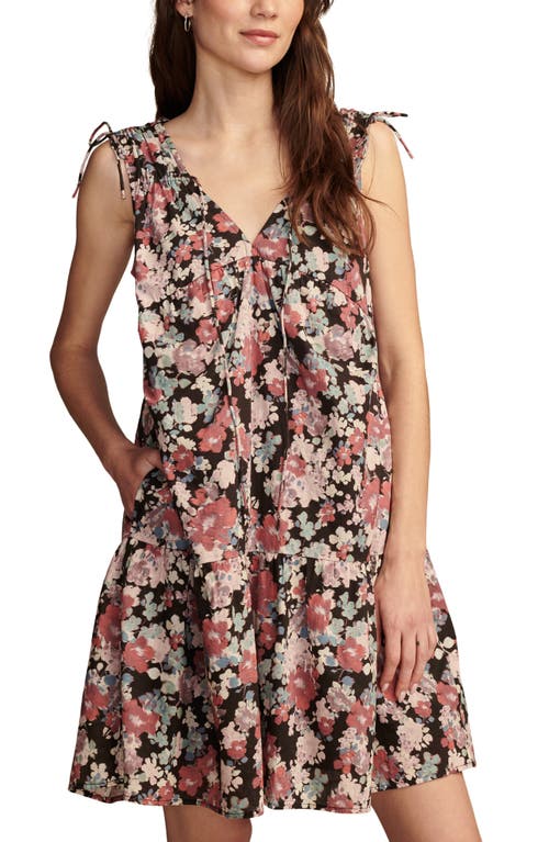 LUCKY BRAND LUCKY BRAND FLORAL SLEEVELESS MINIDRESS 