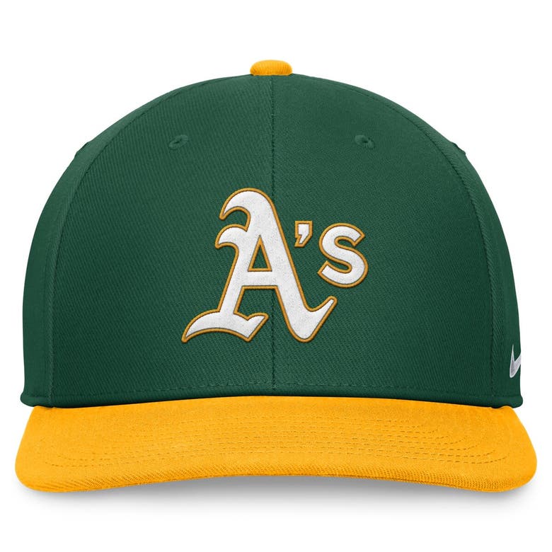 Shop Nike Green/gold Oakland Athletics Evergreen Two-tone Snapback Hat