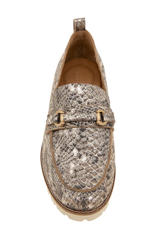 Gentle Souls By Kenneth Cole Eugene Lug Bit Loafer In Dark Brown Snake