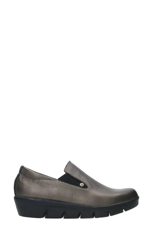 Wolky Mesita Wedge Slip-on Sneaker In Inox