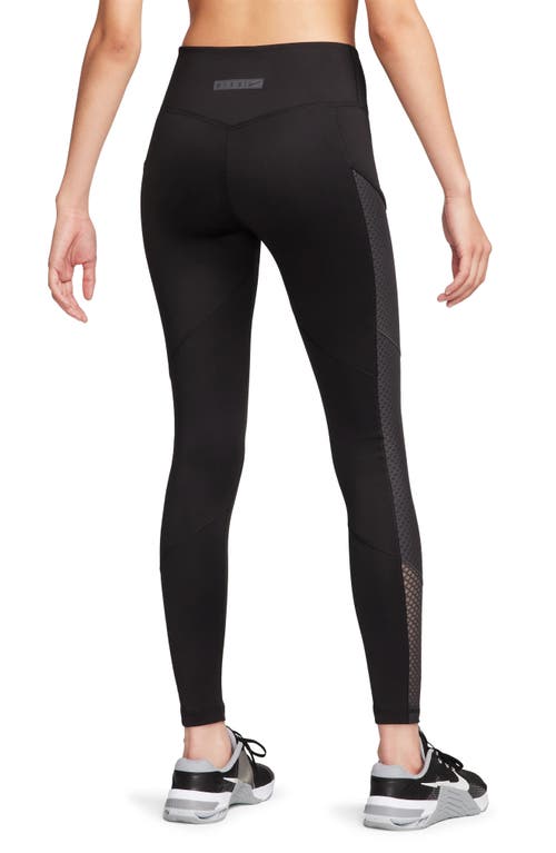 Shop Nike Therma-fit One Pocket Training Leggings In Black/anthracite