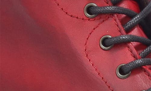 Miz Mooz Calla Cap Toe Lace-up Bootie In Red Antique