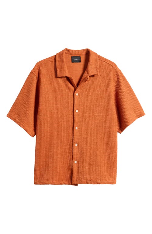 Shop Pacsun Texture Camp Shirt In Cinnamon