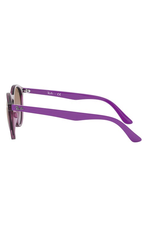 Shop Ray Ban Ray-ban Junior 44mm Round Sunglasses In Fuchsia