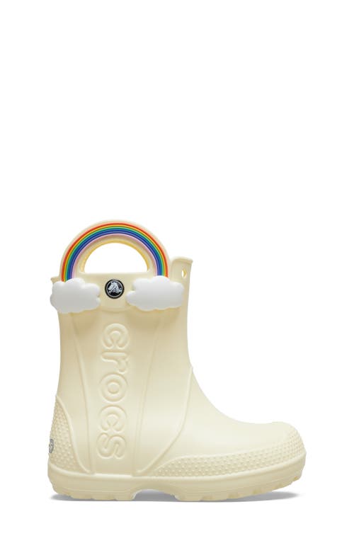 Shop Crocs Kids' Handle It Rain Boot In Buttercream