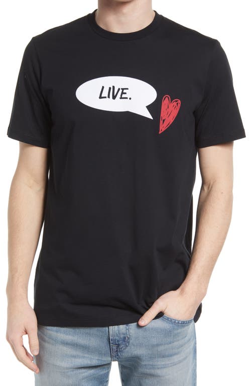 Follow Your Heart Cotton Graphic Tee in Blackout