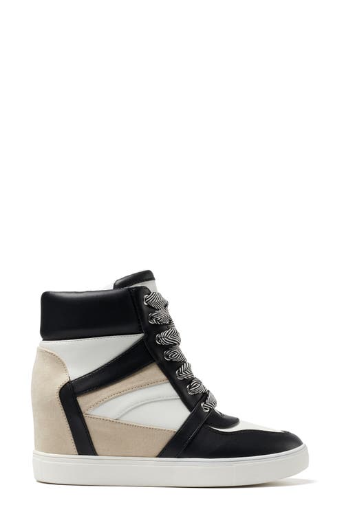 Bcbg Jansy Wedge Sneaker In Black-bright White