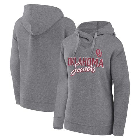Women's Fanatics Branded Heather Gray Chicago Cubs Script Favorite Lightweight Fitted Pullover Hoodie