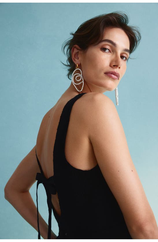 LIZZIE FORTUNATO LIZZIE FORTUNATO CRYSTAL JETTY DROP EARRINGS