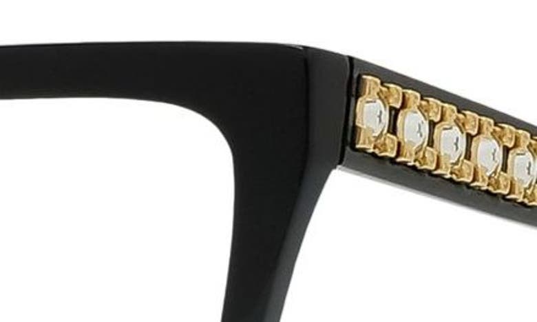 Shop Givenchy Plumeties 55mm Rectangular Optical Glasses In Shiny Black