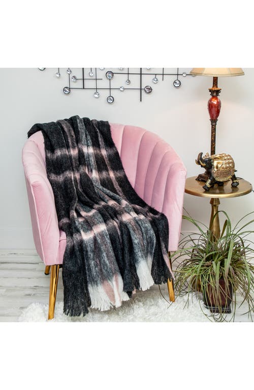 Parkland Collection Cabino Handloomed Wool Blend Throw Blanket In Black Multi