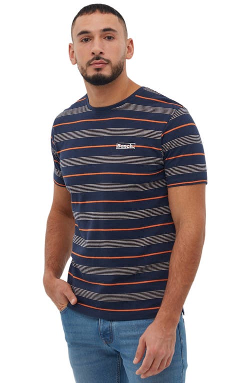Shop Bench . Milos Striped Cotton T-shirt In Navy