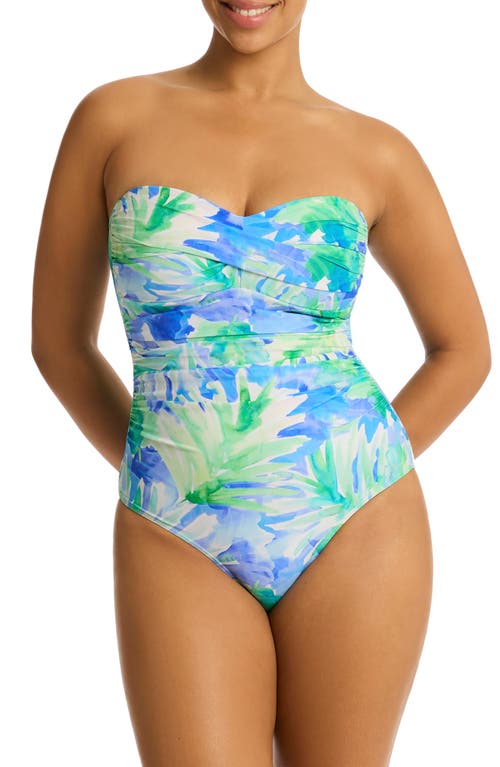 Shop Sea Level Key Largo Bandeau One-piece Swimsuit In Blue