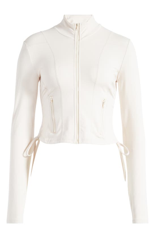 Shop Pacsun Cinched Free Form Jacket In White Sand