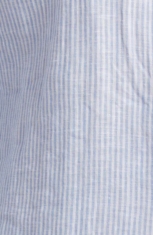 Shop Faherty Laguna Linen Button-up Shirt In Summer Stripe