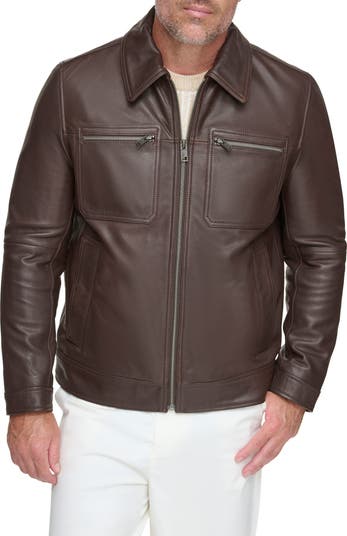 Andrew marc lambskin leather jacket best sale