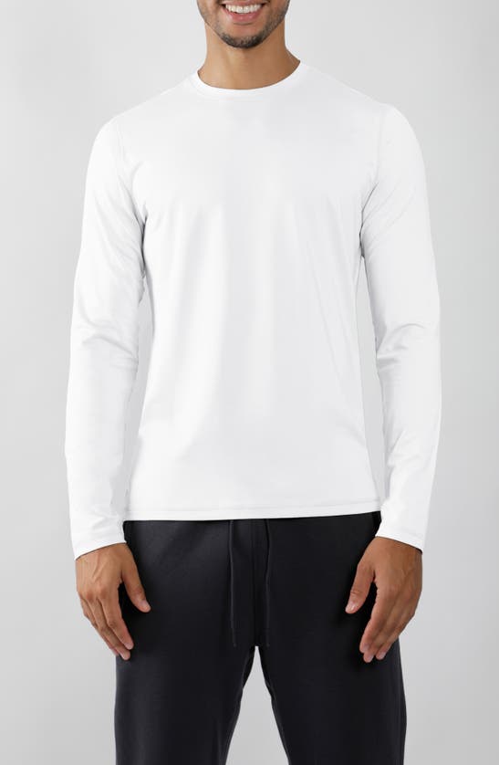 Shop 90 Degree By Reflex Long Sleeve Crew T-shirt In White