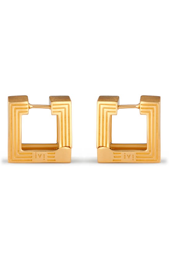 Ivi Los Angeles Small Aurelia Hoop Earrings In Yellow Gold