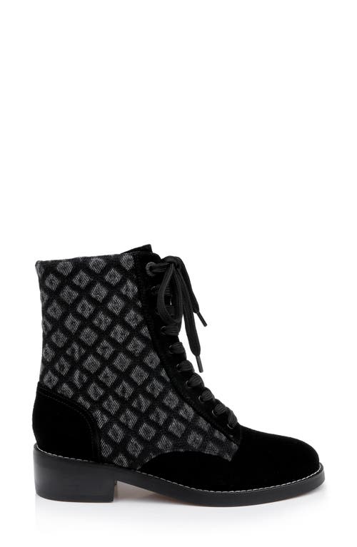 Shop L Agence L'agence Desiree Quilted Boot In Black Denim