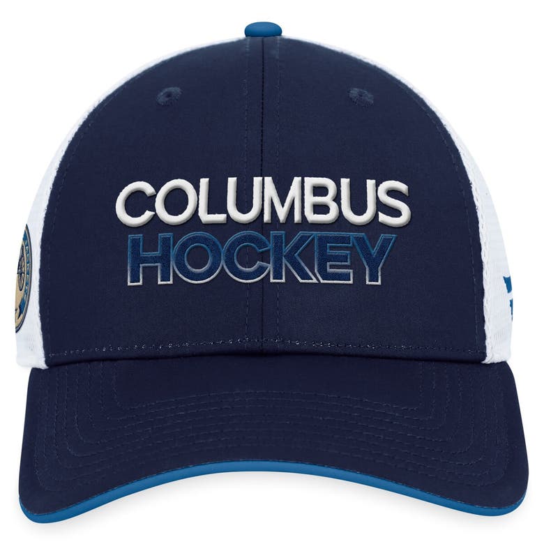 Shop Fanatics Branded Navy Columbus Blue Jackets Authentic Pro Alternate Jersey Trucker Adjustable Hat