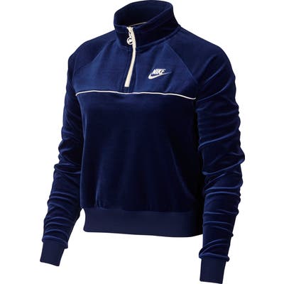Nike Sportswear Quarter Zip Velour Pullover
