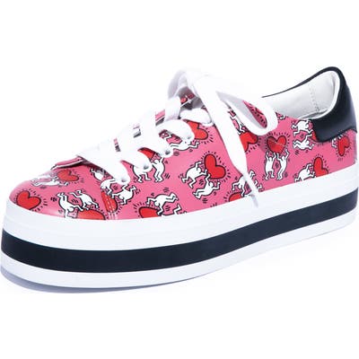 Alice + Olivia X Keith Haring Ezra Flatform Sneaker