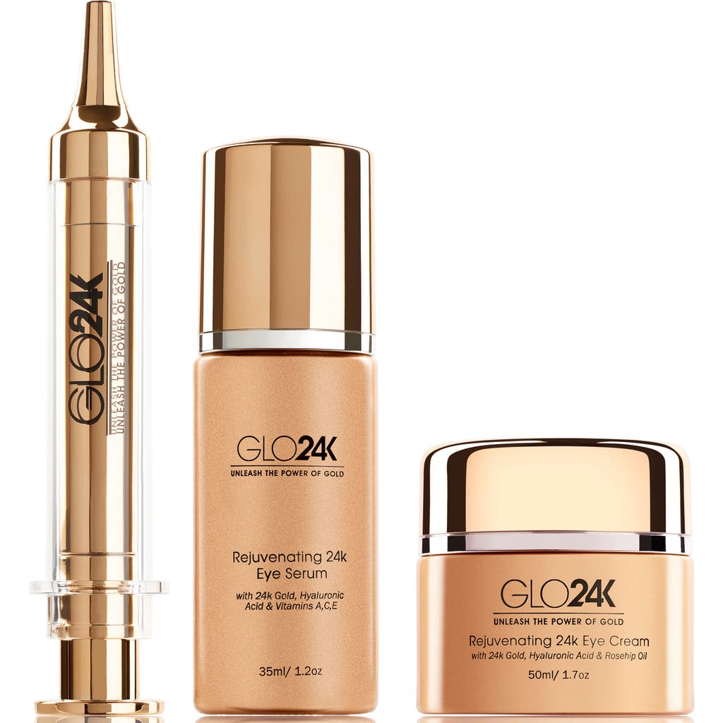 Glo24k Unleash The Power Of Gold Eye Care Set With Our 24k Instant Facelift Cream, Eye Treatment Cre In Na