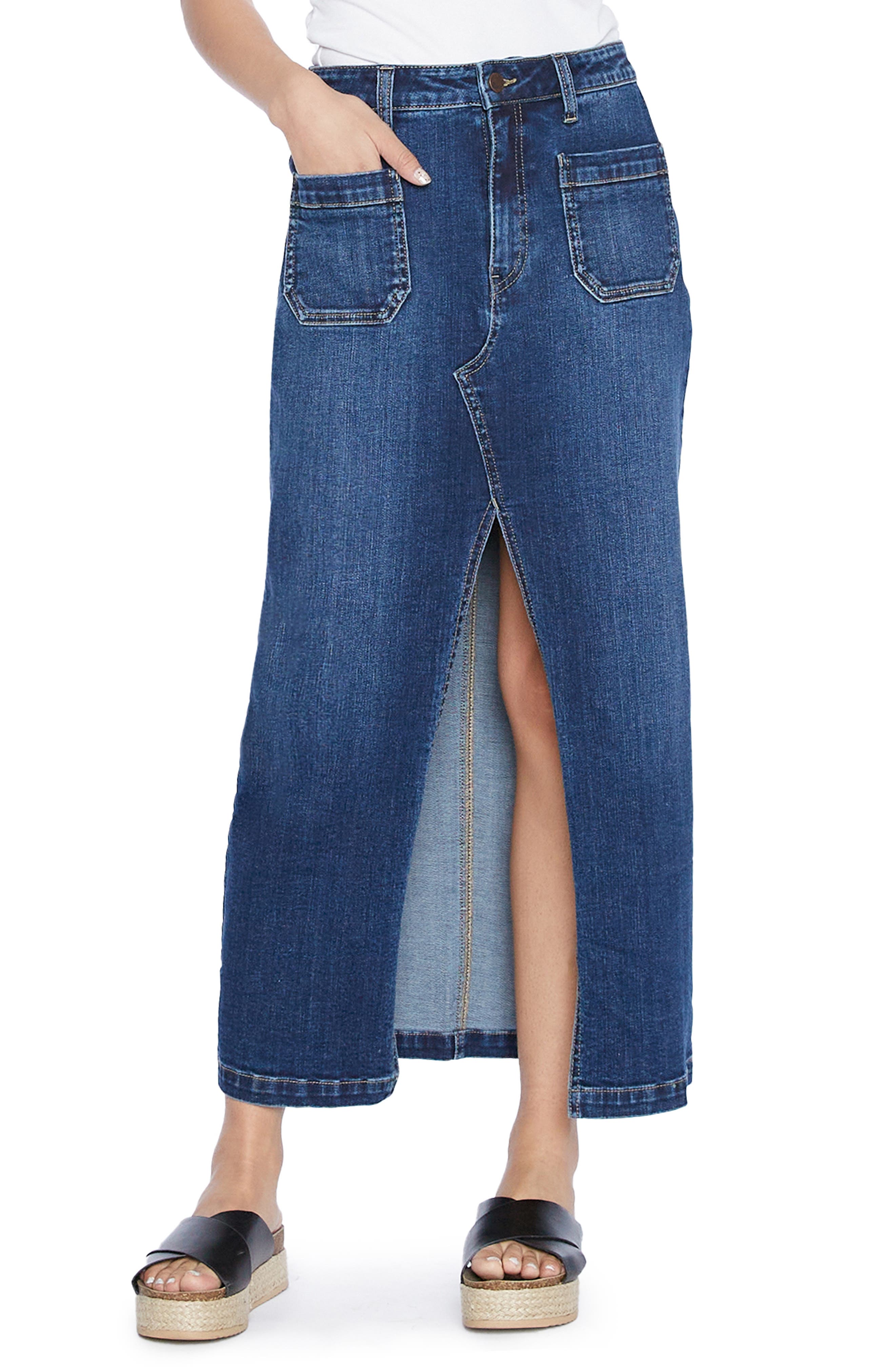 Wash Lab Denim Carin Denim Maxi Skirt Nordstrom