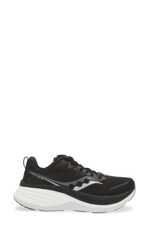 Saucony Hurricane 24 Running Shoe In Black/carbon