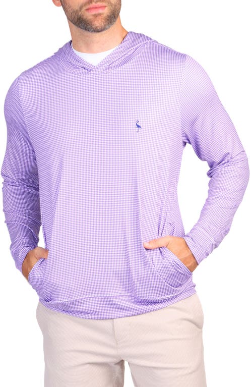 Shop Tailorbyrd Houndstooth Print Performance Hoodie In Purple