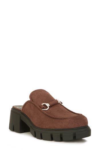 Shop London Rag Prosper Velvet Mule In Brown