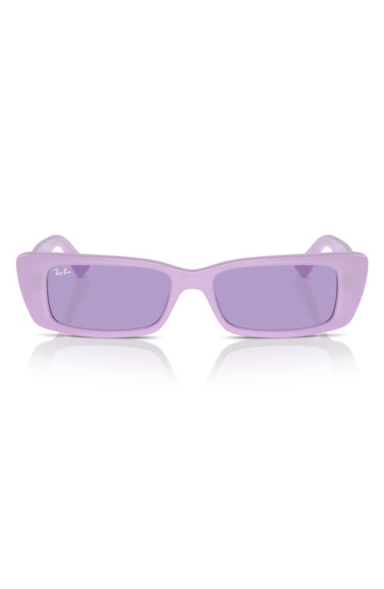 Shop Ray Ban Teru 54mm Rectangle Sunglasses In Violet