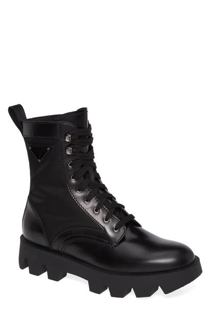 PRADA LOGO COMBAT BOOT,2UE006 3L09 99