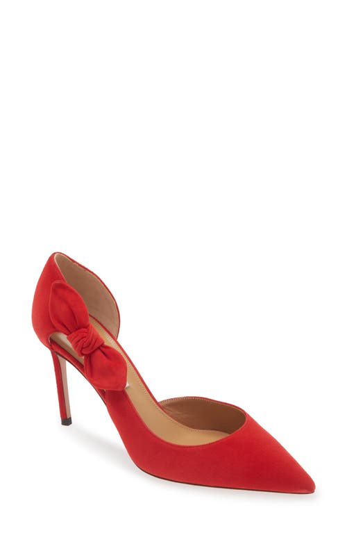 Aquazzura Very Bow Tie Pointed Toe Pump Lipstick at Nordstrom,