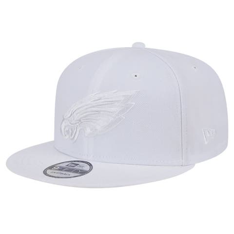 Men's New Era Philadelphia Eagles Main White on White 9FIFTY Snapback Hat