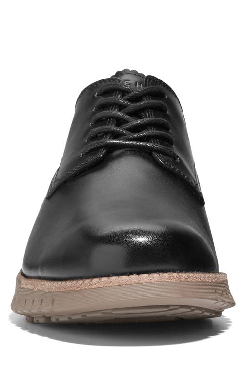 Shop Cole Haan Zerogrand Remastered Plain Toe Derby In Black/ch Irish Coffee