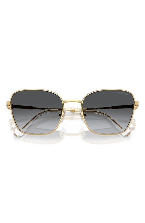 Swarovski 55mm Gradient Polarized Pilot Sunglasses In Gold