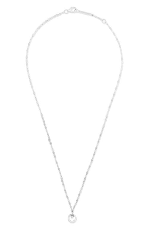 Lana Solo Diamond Pendant Necklace in Silver at Nordstrom, Size 16
